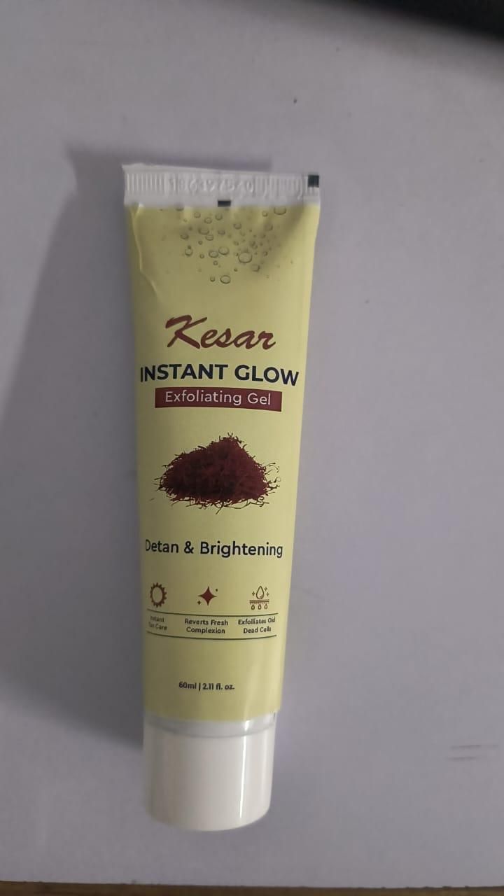 Kesar Instant Glow Exfoliating Gel - 60g Pack of 2